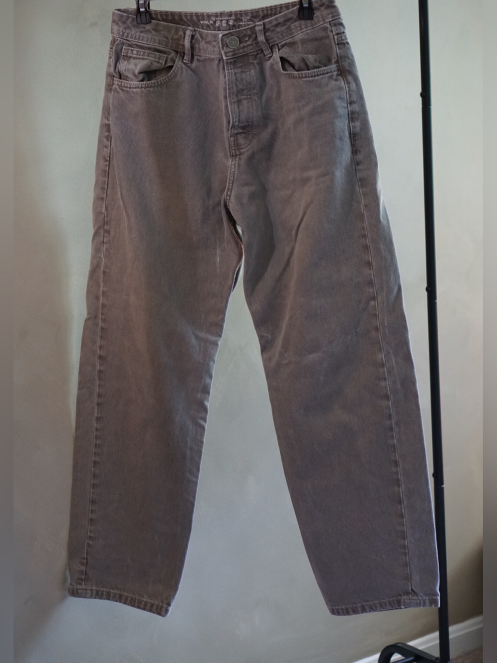 Primark Men's Straight Leg Corduroy Pants Brown
